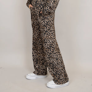 Victoria Modal Scuba Pant - Leopard 