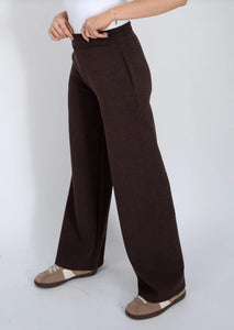 Victoria Modal Scuba Pant - Umber Melange (brown)
