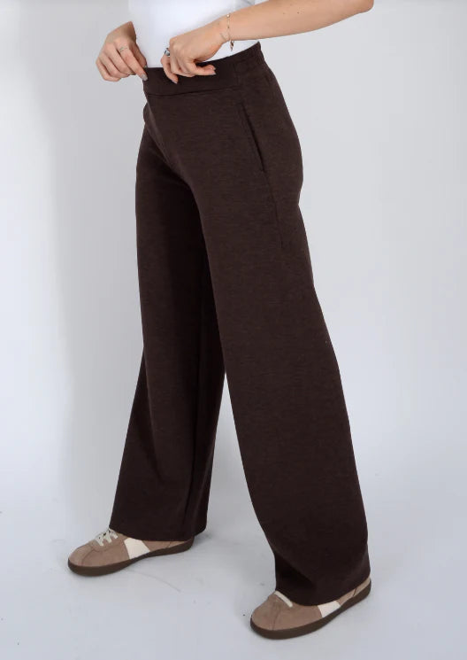 Victoria Modal Scuba Pant - Umber Melange (brown)