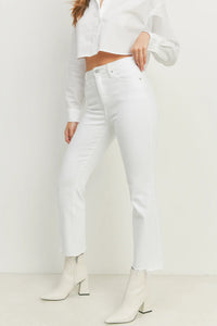 Vintage Cropped Flare Jeans  Washed Black or Optic White