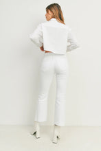 Load image into Gallery viewer, Vintage Cropped Flare Jeans  Washed Black or Optic White

