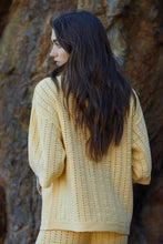 Load image into Gallery viewer, Walk With Me Crochet Sweater - Dusty Yellow
