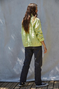 It's All Good Washed Shacket - Lime - Charcoal - Cream - Desert Tan