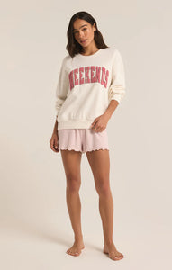 WEEKENDS Oversized Sweatshirt - Bone