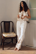 Load image into Gallery viewer, Embroidered Wide Leg Pants - White (Style #LA1904EE)
