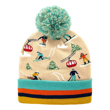 Load image into Gallery viewer, Northern Icons Beanie - Campfire - Floral Dog - Vintage Ski - Winter Ski
