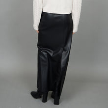 Load image into Gallery viewer, Yasani Faux Leather Skirt - Black
