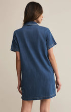 Load image into Gallery viewer, Kellie Denim Mini Dress - Med Indigo
