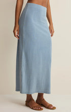 Load image into Gallery viewer, Gail Jersey Denim Midi Skirt - Ocea Air Indigo - Blue Indigo
