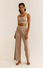 Load image into Gallery viewer, Dawn Smocked Rib Pants - Iced Coffee
