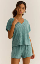 Load image into Gallery viewer, Dawn Smocked Rib Shorts - Green Lagoon
