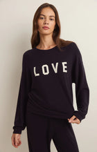 Load image into Gallery viewer, Team LOVE L/S Top - Black w/ White LOVE
