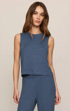Load image into Gallery viewer, Sloane Brushed Jersey Knit Tank - True Navy
