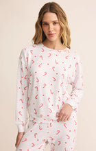 Load image into Gallery viewer, Cozy Candy Cane Set - Holiday Print on White
