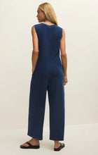 Load image into Gallery viewer, Fiona Jersey Denim Jumpsuit - Blue Indigo
