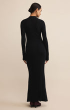 Load image into Gallery viewer, Aden Mesh Midi Sweater Dress - Black
