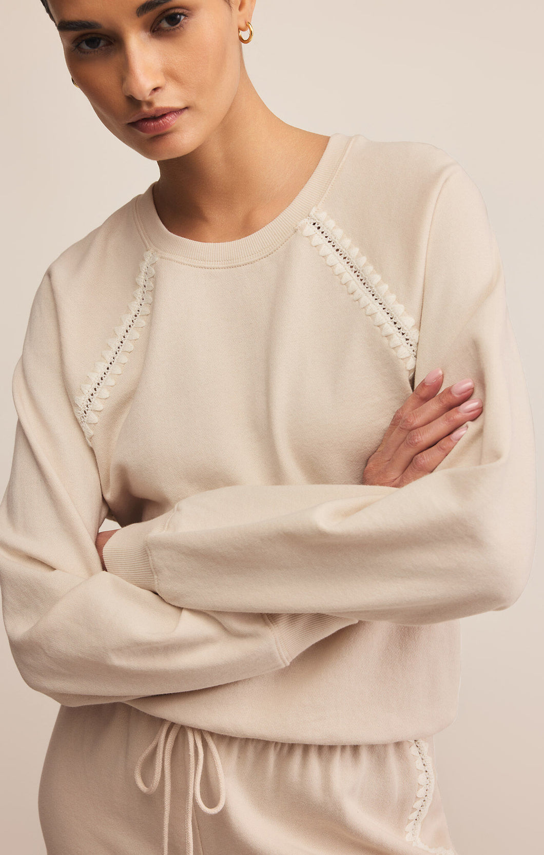 All Around Sweatshirt- Crystal