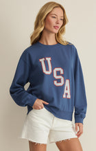 Load image into Gallery viewer, Americana Boyfriend Sweatshirt - True Navy
