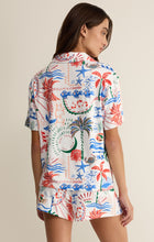 Load image into Gallery viewer, Beach Days Getaway PJ Shirt - Tropic Print on White
