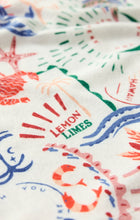 Load image into Gallery viewer, Beach Days Getaway PJ Shirt - Tropic Print on White
