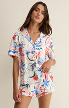 Load image into Gallery viewer, Beach Days Getaway PJ Shirt - Tropic Print on White
