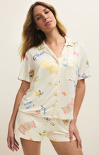 Load image into Gallery viewer, Beach Days PJ Shirt - Tropic Print on Vanilla Ice
