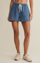 Load image into Gallery viewer, Hunter Knit Denim Shorts - Calypso Blue Indigo
