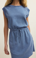 Load image into Gallery viewer, Kalani Jersey Denim Mini Dress - Santorini Indigo
