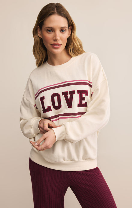 LOVE Oversized Sweatshirt - Vanilla Ice