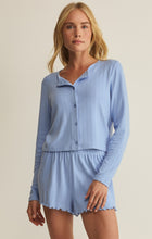 Load image into Gallery viewer, Let's Make Up Pointelle Shorts- Ice Blue
