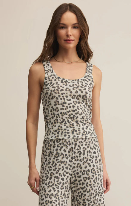 Luxe Leopard Tank - Leopard Print on Champagne
