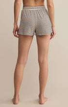 Load image into Gallery viewer, Luxe Stripe Shorts - Black Stripe on Crystal
