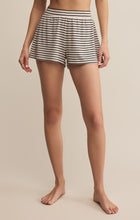 Load image into Gallery viewer, Luxe Stripe Shorts - Black Stripe on Crystal

