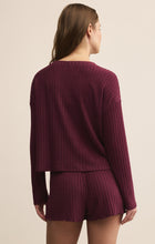 Load image into Gallery viewer, Mara Rib LS Cardigan - Merlot
