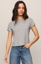 Load image into Gallery viewer, Modern Slub Tee - White - Pineapple - Classic Heather Grey
