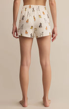 Load image into Gallery viewer, Sammie Pup Shorts - Fall Pup Print on Vanilla Ice
