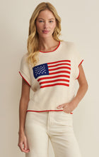 Load image into Gallery viewer, Sleeveless Patriot Sweater - Cloud
