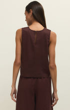 Load image into Gallery viewer, Sloane Linen Top - Choc Cherry

