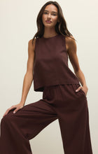 Load image into Gallery viewer, Sloane Linen Top - Choc Cherry

