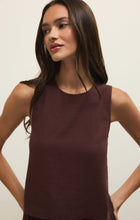 Load image into Gallery viewer, Sloane Linen Top - Choc Cherry
