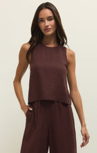 Load image into Gallery viewer, Sloane Linen Top - Choc Cherry
