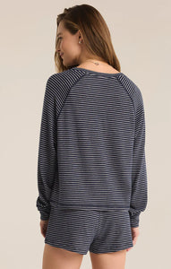 Staying in Stripe L/S Top - Eclipse