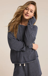 Staying in Stripe L/S Top - Eclipse