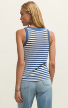 Load image into Gallery viewer, Select Striped Tank - Natural Heather - Blue Indigo

