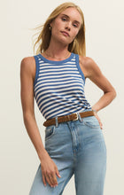 Load image into Gallery viewer, Select Striped Tank - Natural Heather - Blue Indigo
