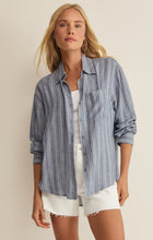 Load image into Gallery viewer, Perfect Stripe Shirt - Blue Indigo
