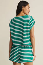 Load image into Gallery viewer, Tilly Striped Top - Rainforest - Taro

