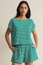 Load image into Gallery viewer, Tilly Striped Top - Rainforest - Taro
