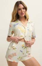 Load image into Gallery viewer, Beach Days PJ Shirt - Tropic Print on Vanilla Ice
