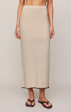 Load image into Gallery viewer, Yessenia Whipstitch Midi Skirt - Linen
